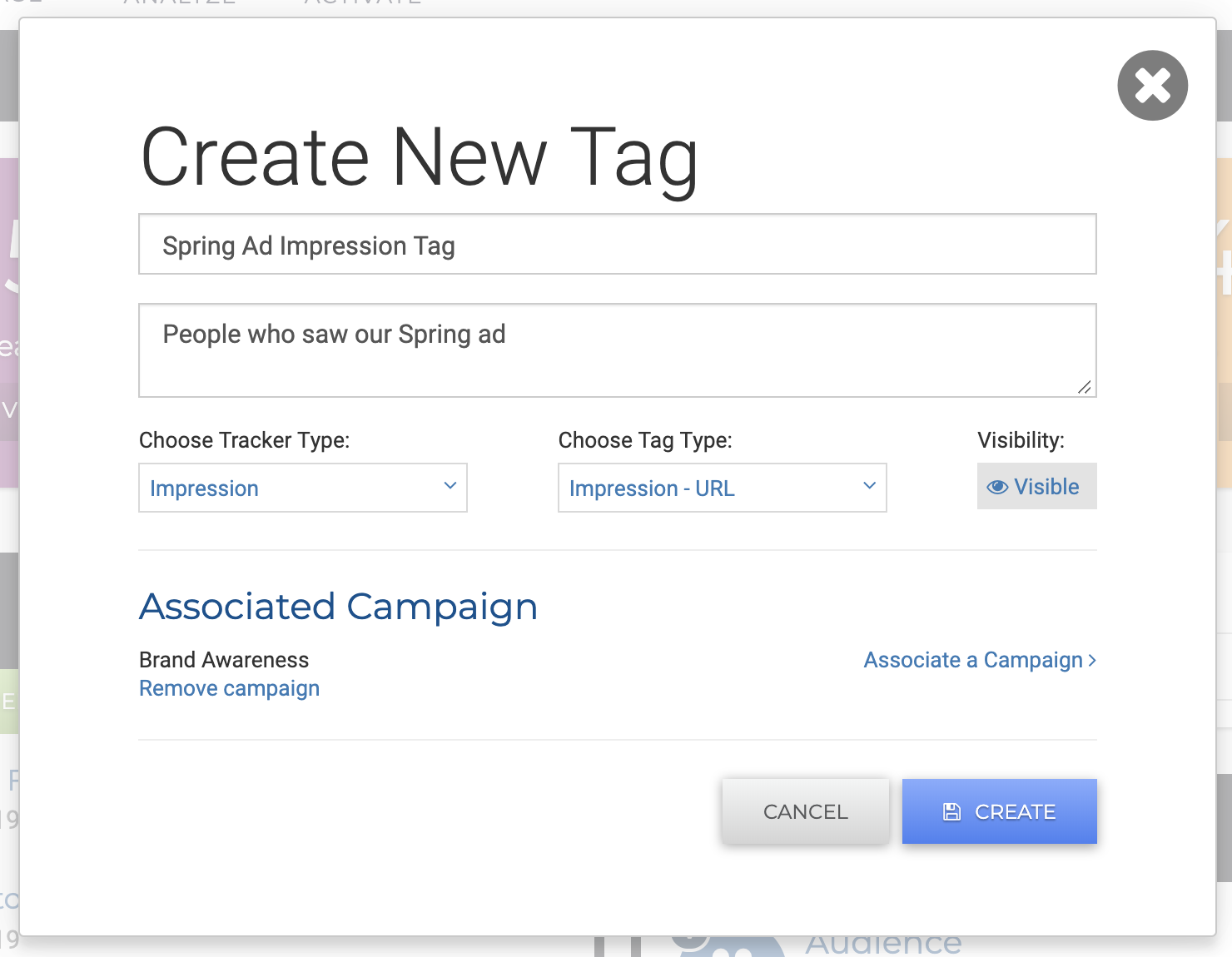 How do I create an Impression Tag Resonate Analytics Knowledge Base